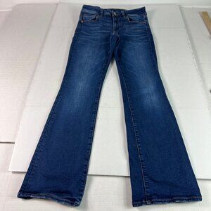 American Eagle Jeans Women 29x30* Low Rise Kick Boot Cut Blue Faded Denim Tag 8R